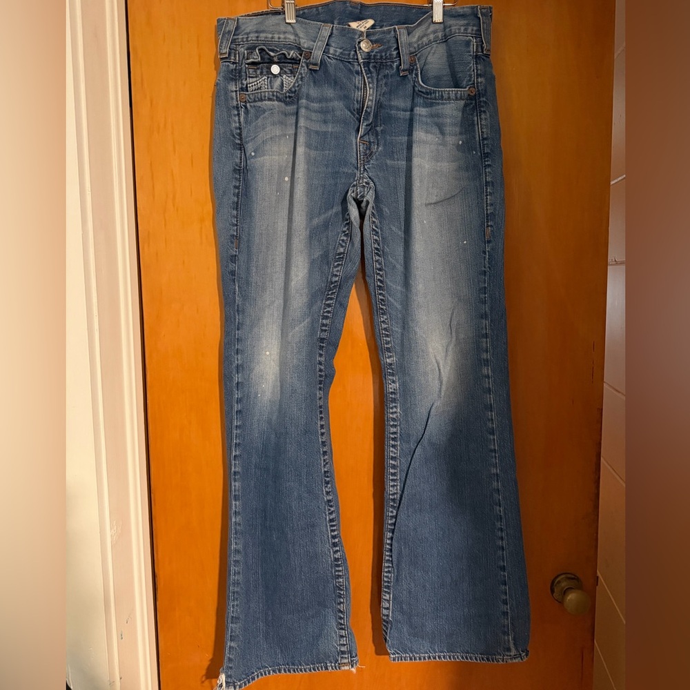 True Religion Mens Jeans in Washed Blue
